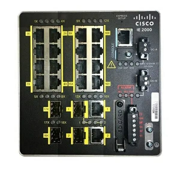 Cisco IE-2000-16TC-G-E Managed Switch - 16x10/100, 2x Gigabit SFP