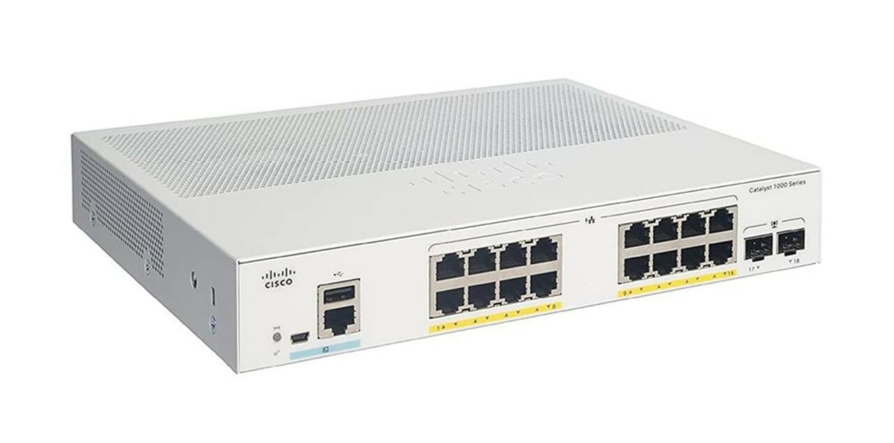 Cisco C1000-16T-E-2G-L Managed Switch - Rack-Mountable Gigabit SFP