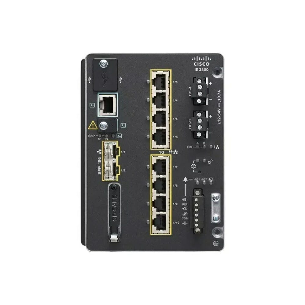 Cisco IE-3300-8T2S-E Managed Switch - Network Essentials DC Power